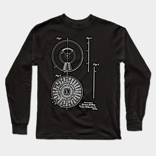 Perpetual Calendar Vintage Patent Hand Drawing Long Sleeve T-Shirt